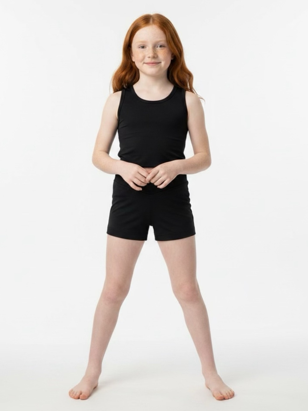 👯 Girls’ Black Biker/Bootie Shorts with V-Waistband | Kids’ Sz 3-4 (approx) - Picture 6 of 6